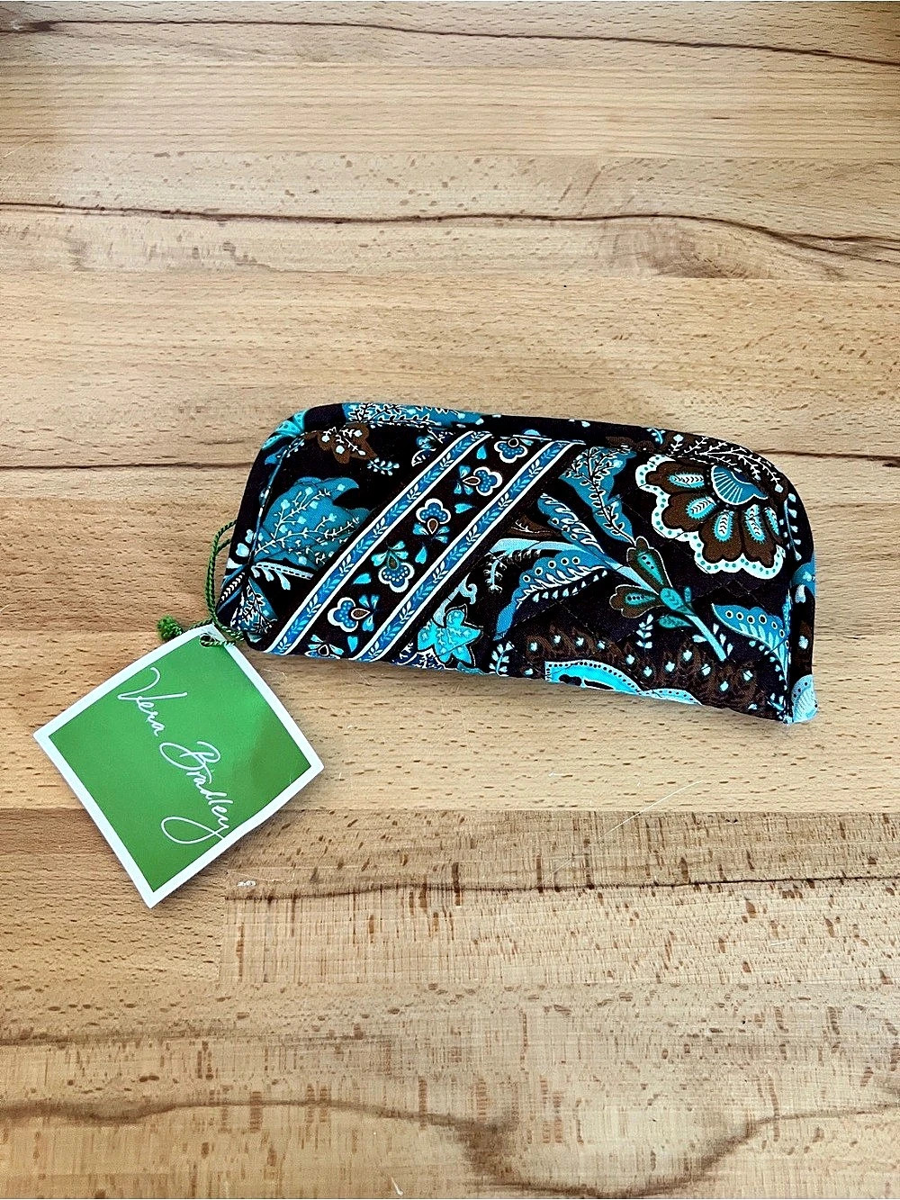 Vera Bradley Soft Shell Eyeglass Case Black & Blue NWT